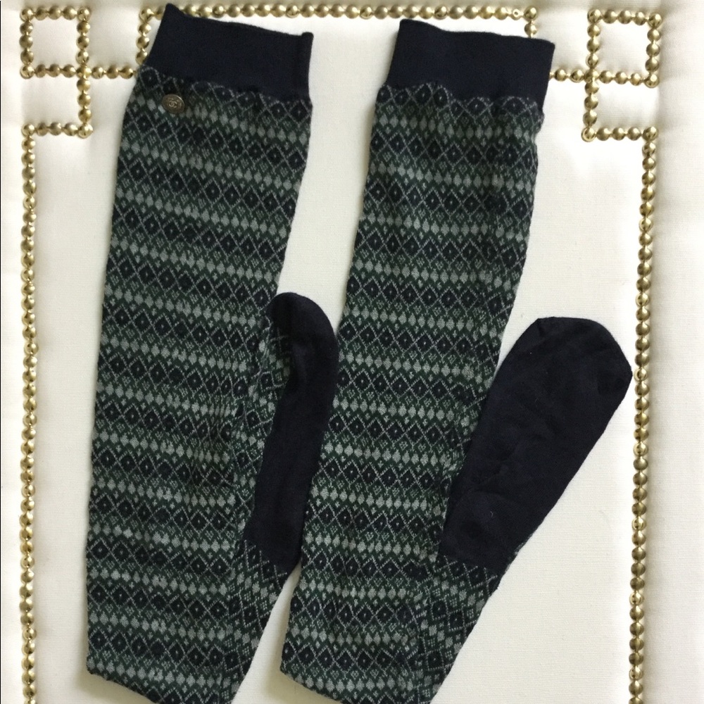 ❣️Authentic Chanel Thigh High Argyle Socks❣️